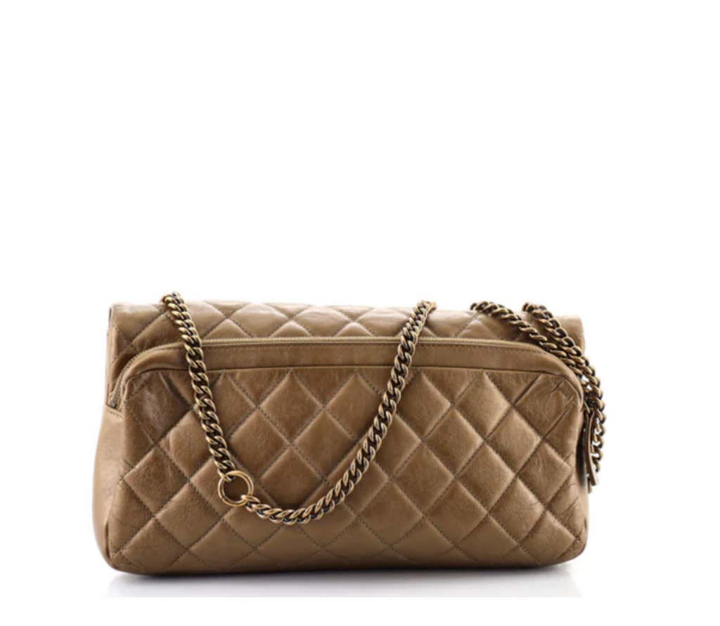 CHANEL CC CROWN QUILTED LAMBSKIN FLAP BAG