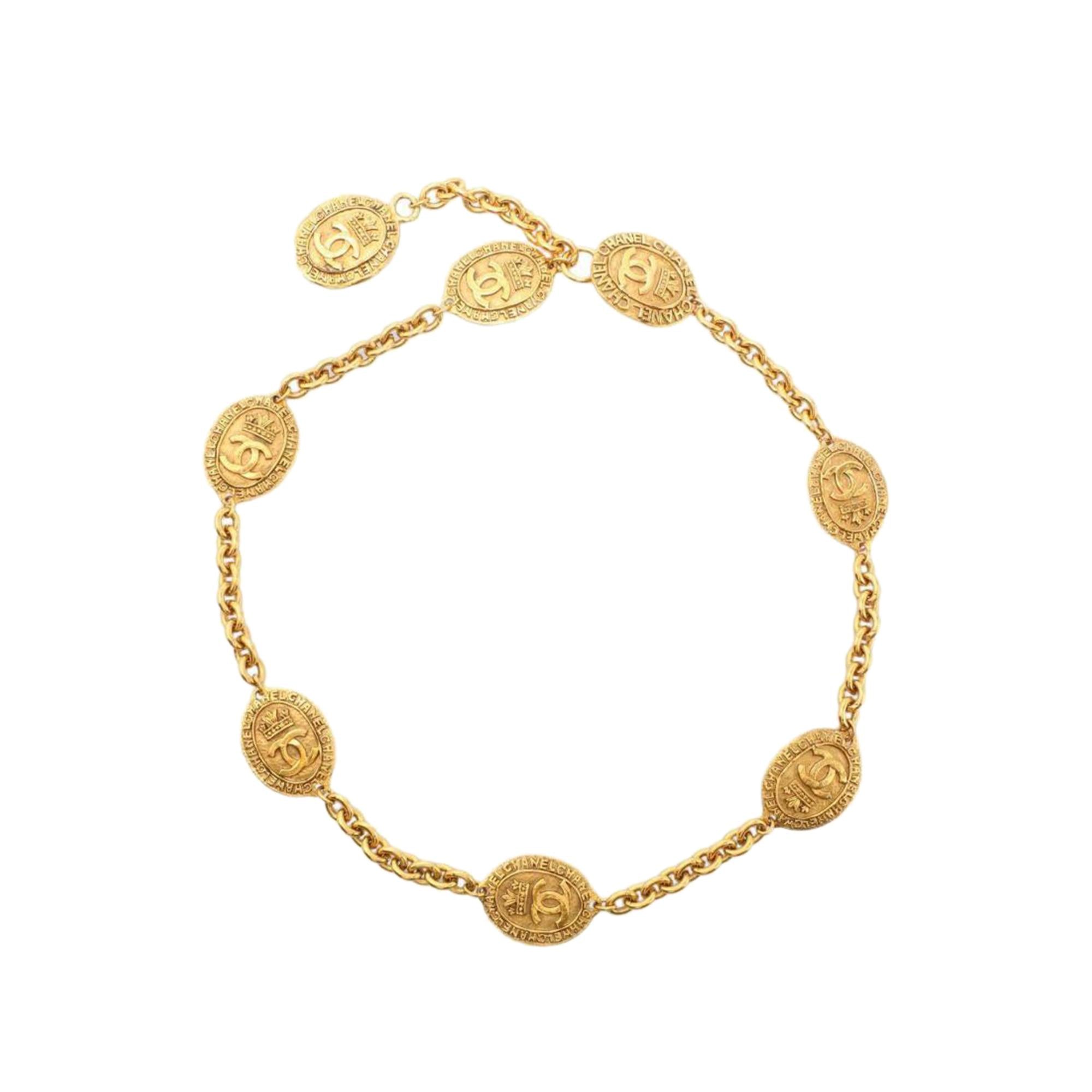 Chanel CC Crown Station Necklace (SHG-ZTMLcS)