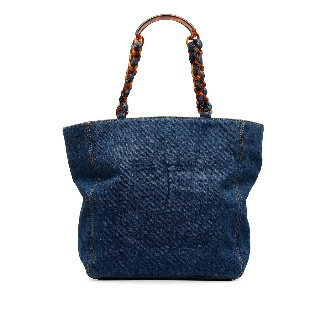 Chanel CC Denim Tote Bag (SHG-PRLc17)