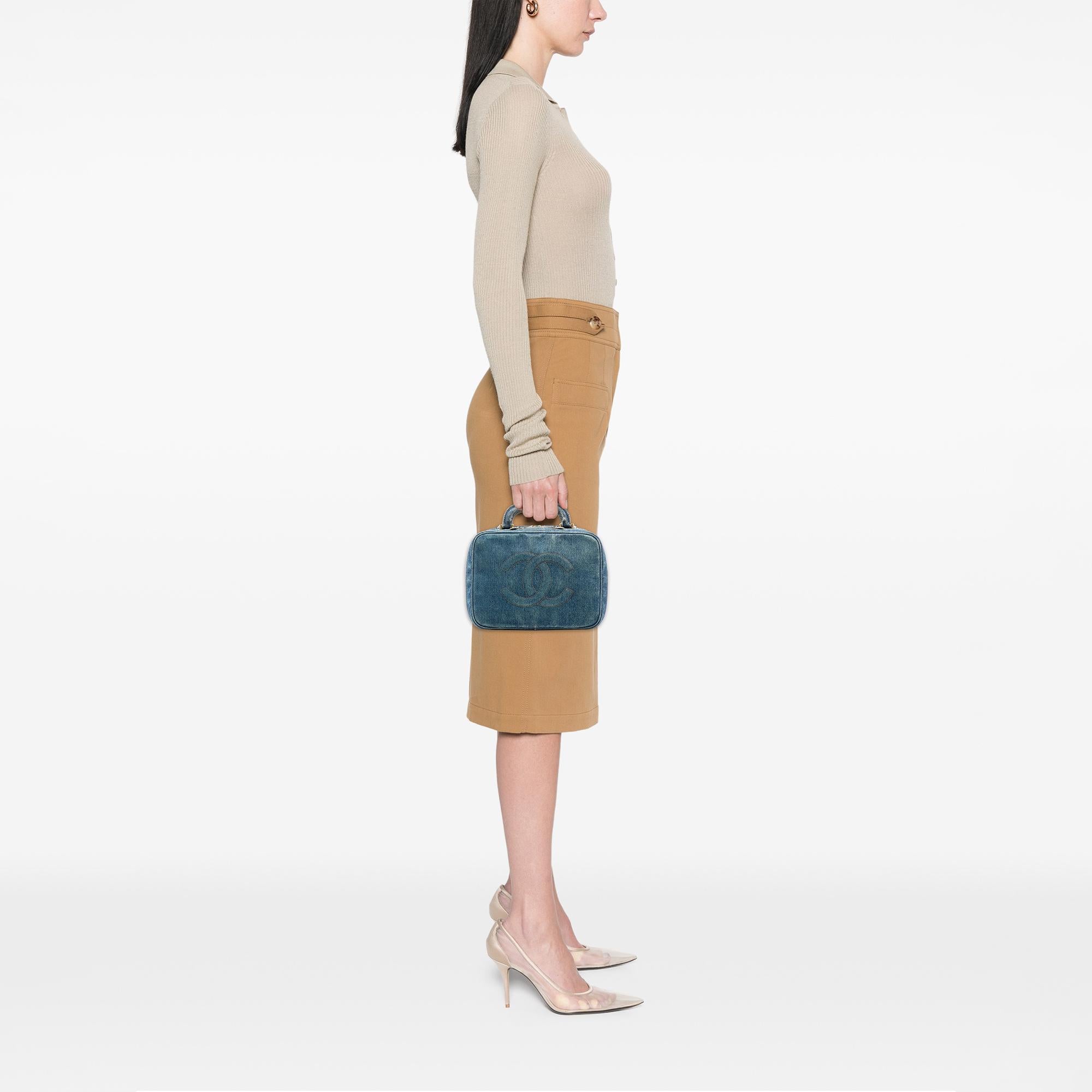 Chanel CC Denim Vanity Bag