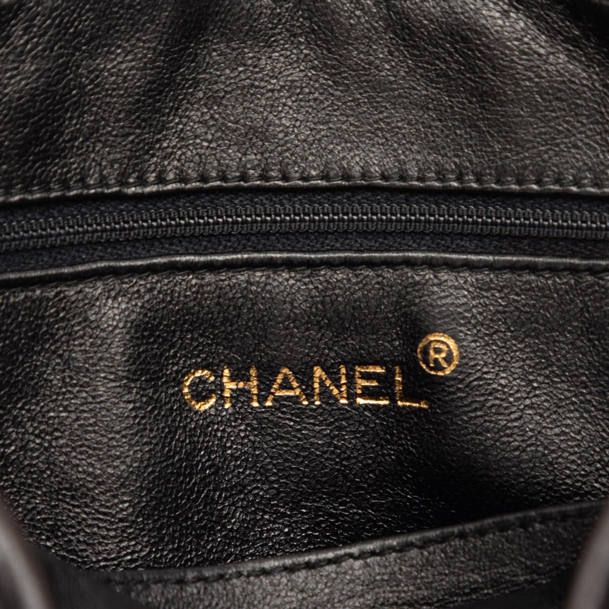 Chanel CC Diagonal Quilted Lambskin Tassel Camera Bag