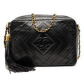Chanel CC Diamond Quilted Lambskin Tassel Camera Bag