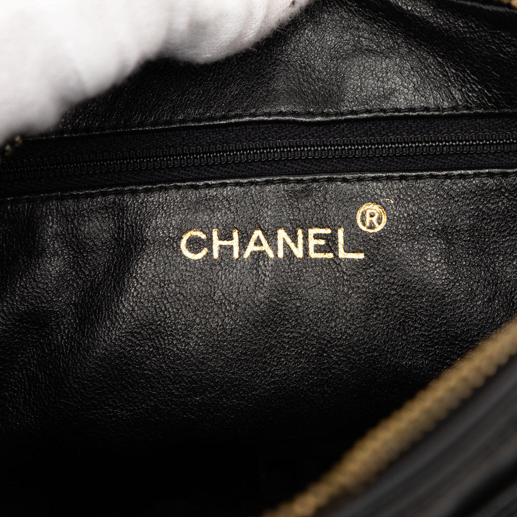 Chanel CC Diamond Quilted Lambskin Tassel Camera Bag