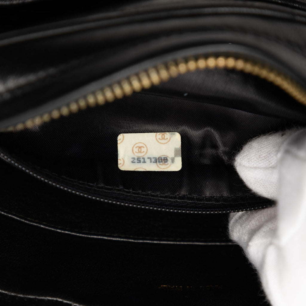 Chanel CC Diamond Quilted Lambskin Tassel Camera Bag