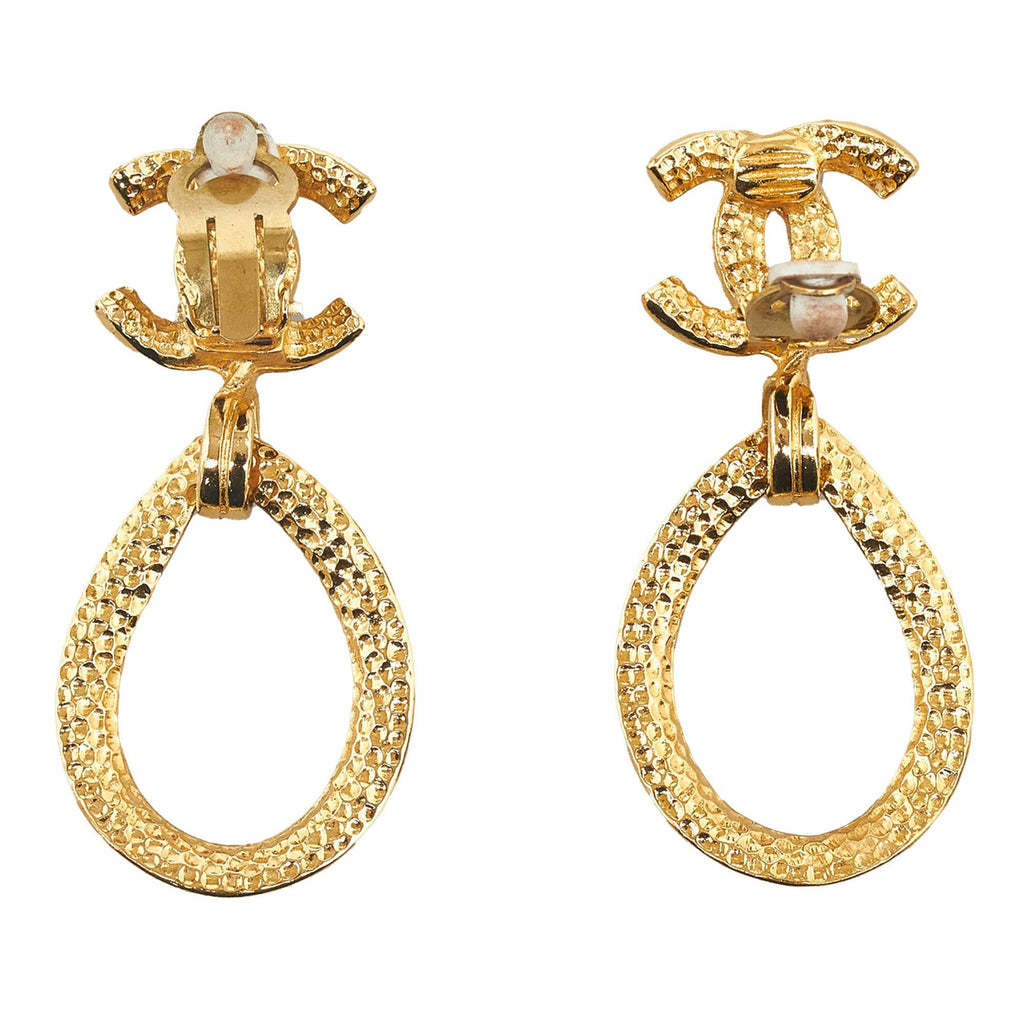 Chanel CC Drop Earrings