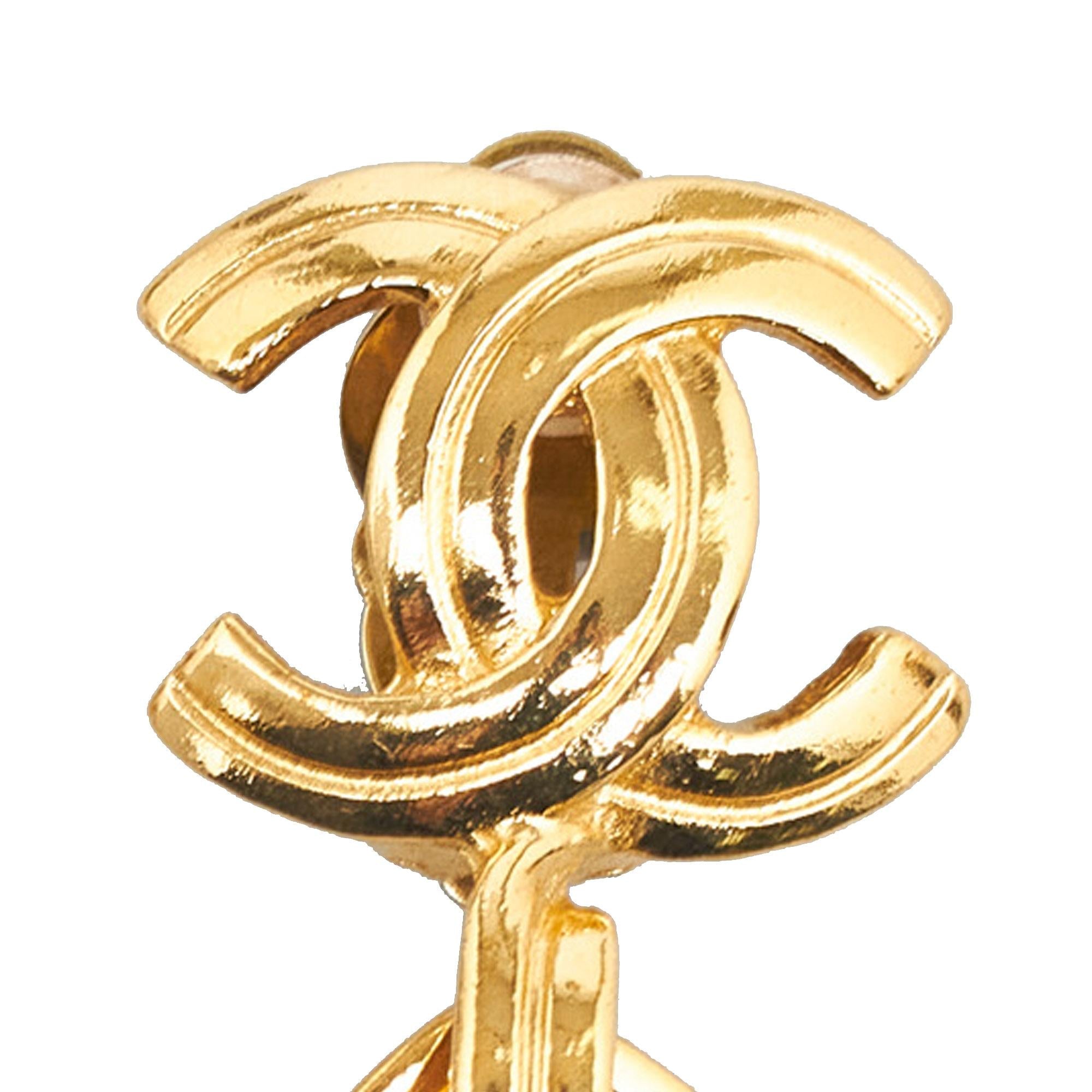 Chanel CC Drop Earrings