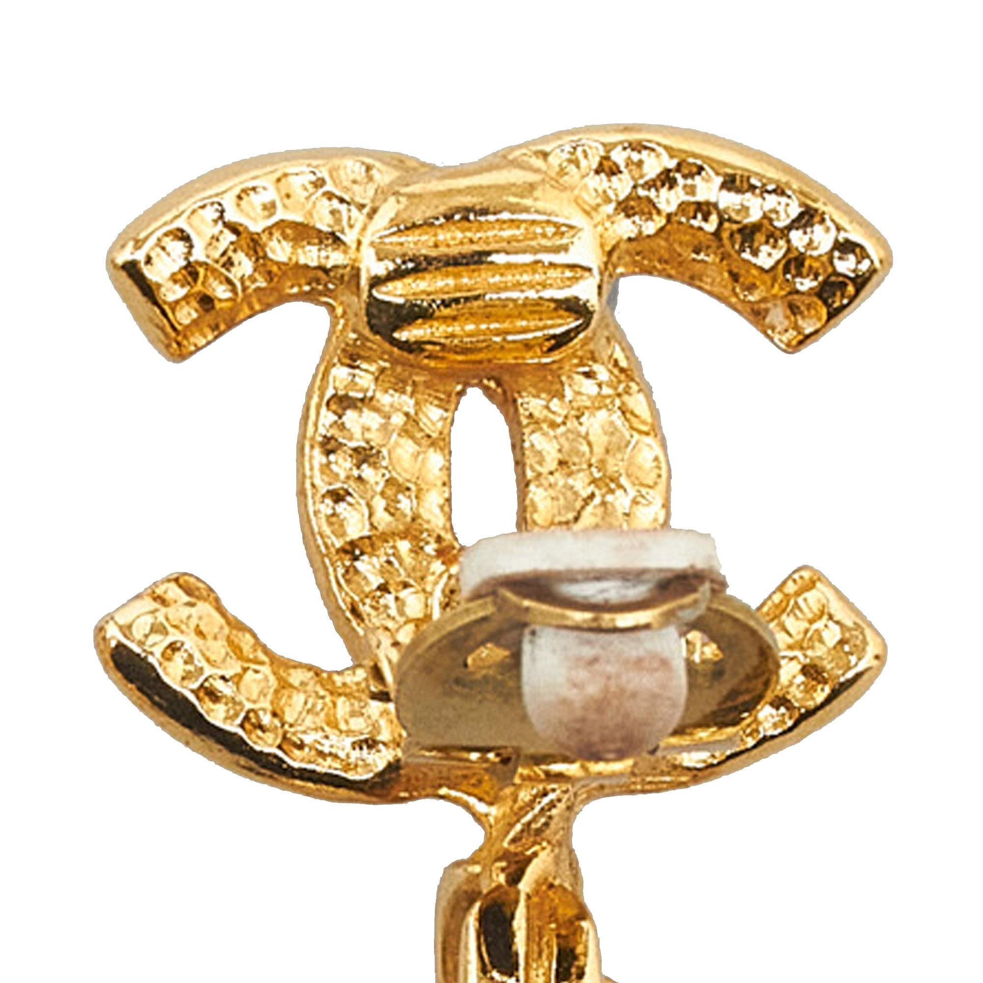 Chanel CC Drop Earrings