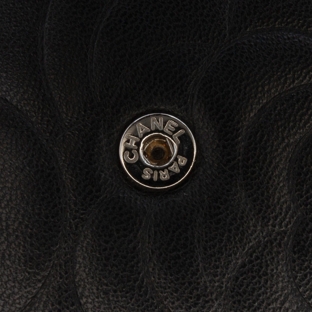 Chanel CC Embossed Lambskin Camellia Wallet On Chain