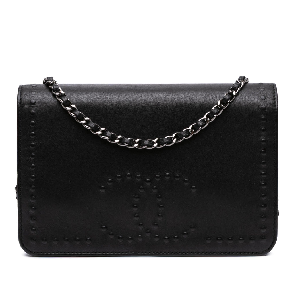 Chanel CC Embossed Lambskin Wallet On Chain