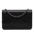 Chanel CC Embossed Lambskin Wallet On Chain