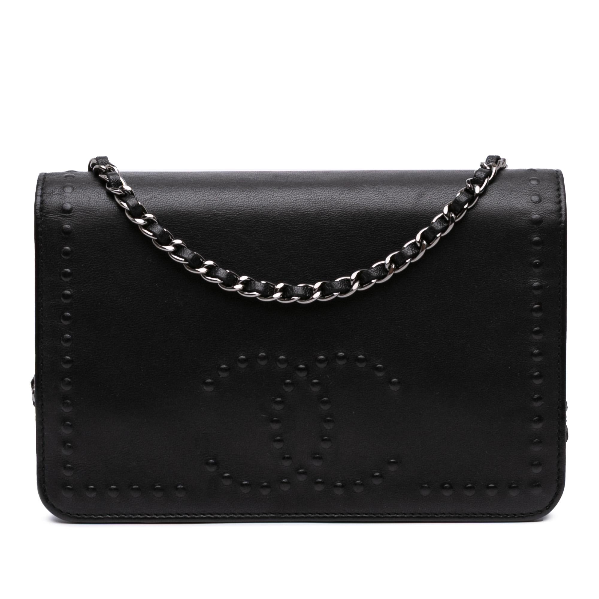 Chanel CC Embossed Lambskin Wallet On Chain