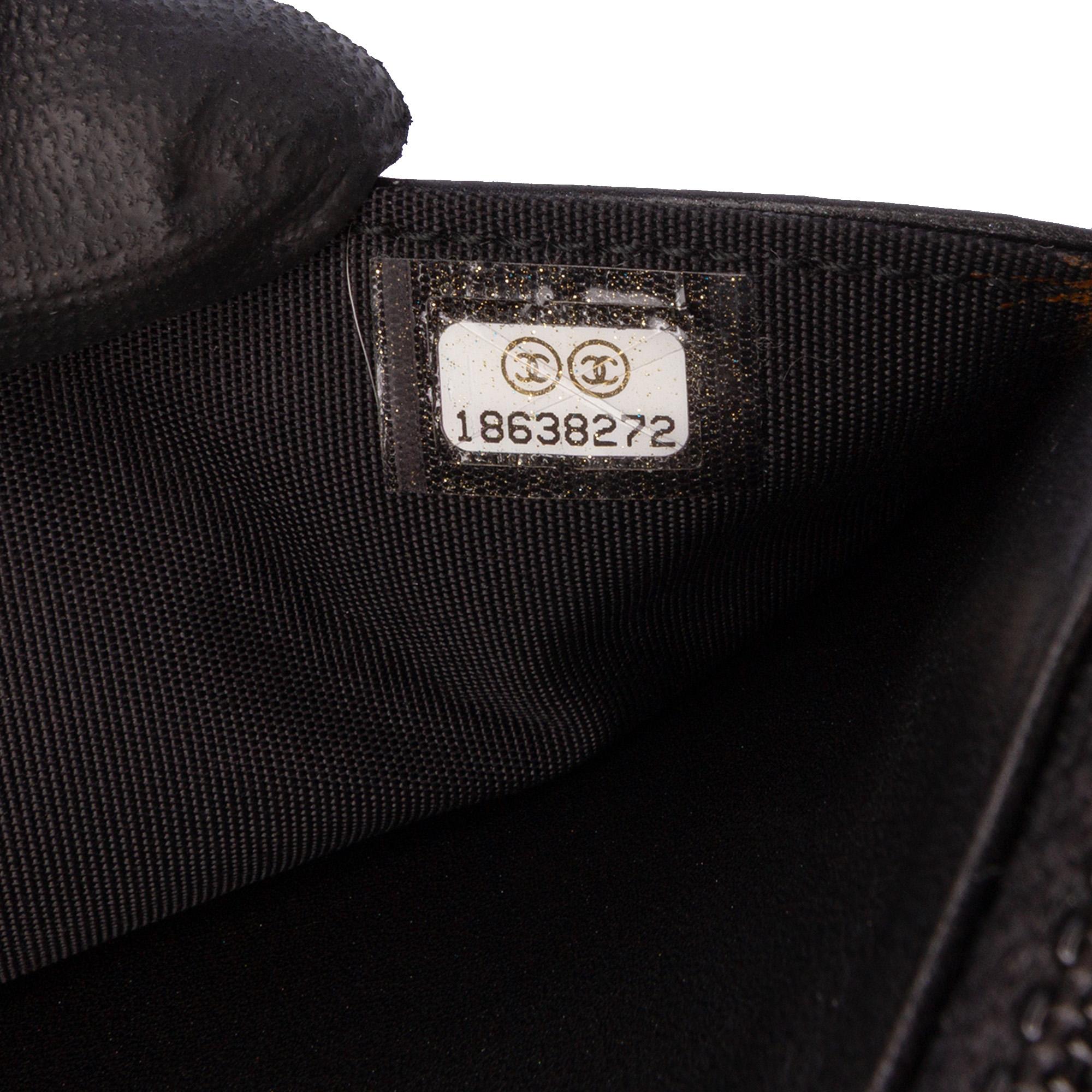 Chanel CC Embossed Lambskin Wallet On Chain