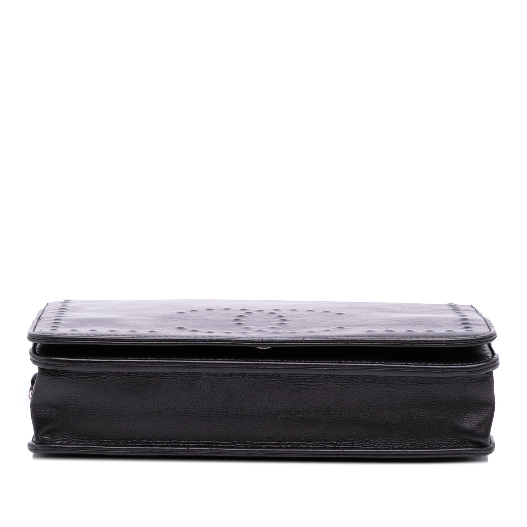Chanel CC Embossed Lambskin Wallet on Chain