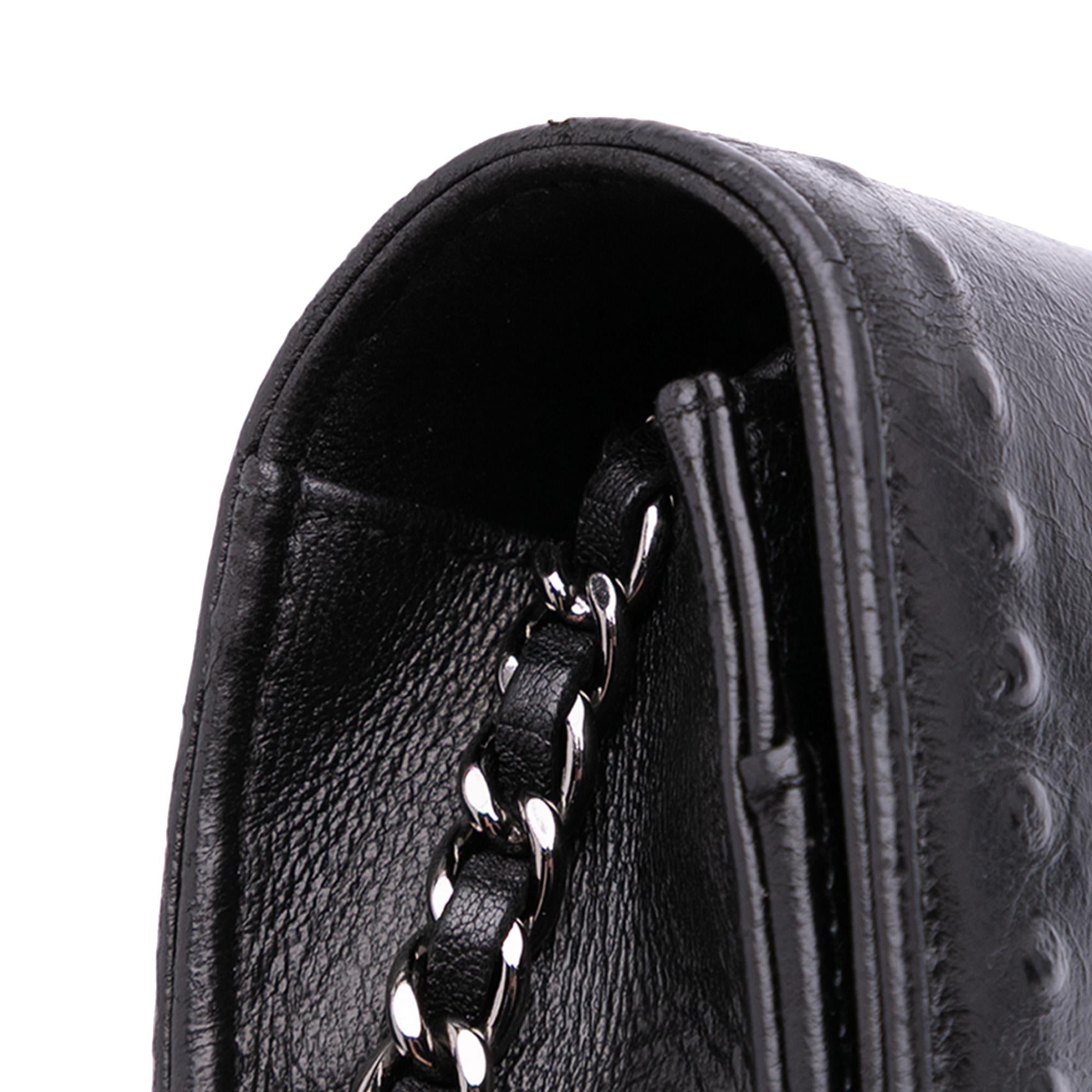 Chanel CC Embossed Lambskin Wallet on Chain