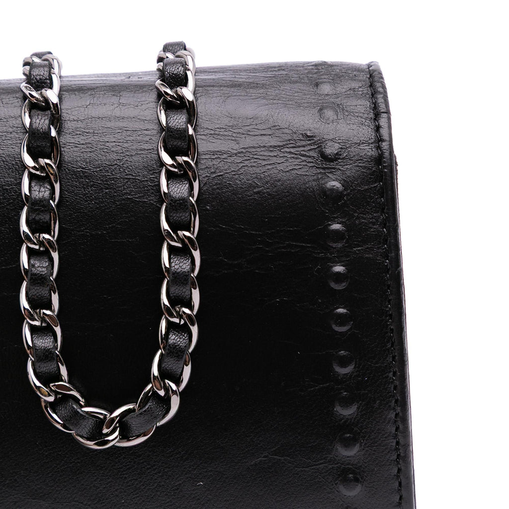 Chanel CC Embossed Lambskin Wallet on Chain