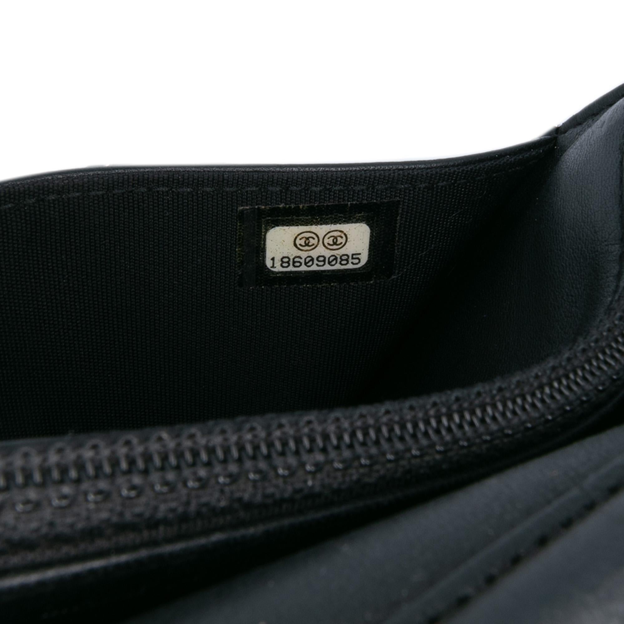 Chanel CC Embossed Lambskin Wallet on Chain