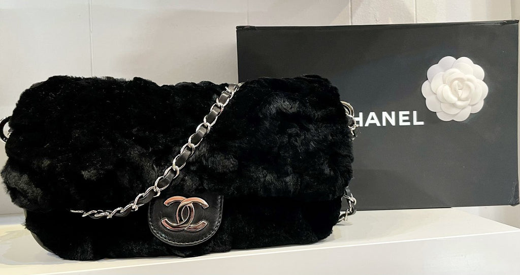 Chanel Faux Fur Flap Bag