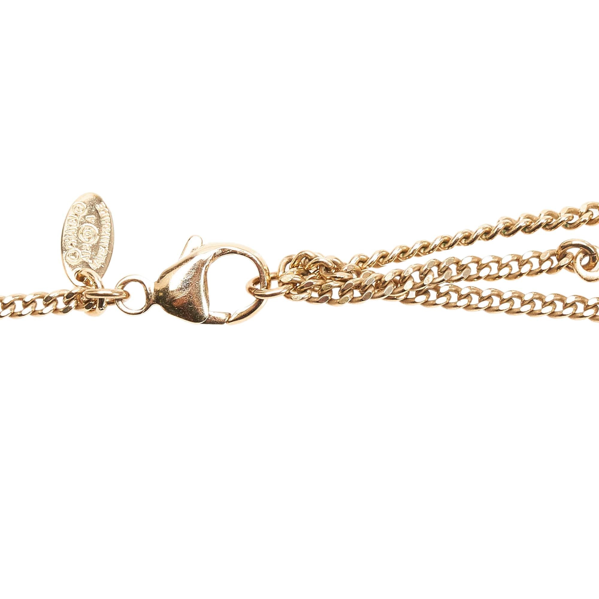 Chanel CC Faux Pearl Pendant Necklace (SHG-31292)