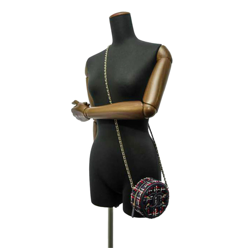 Chanel CC Filigree Tweed Crossbody Bag (SHG-m8aBrK)