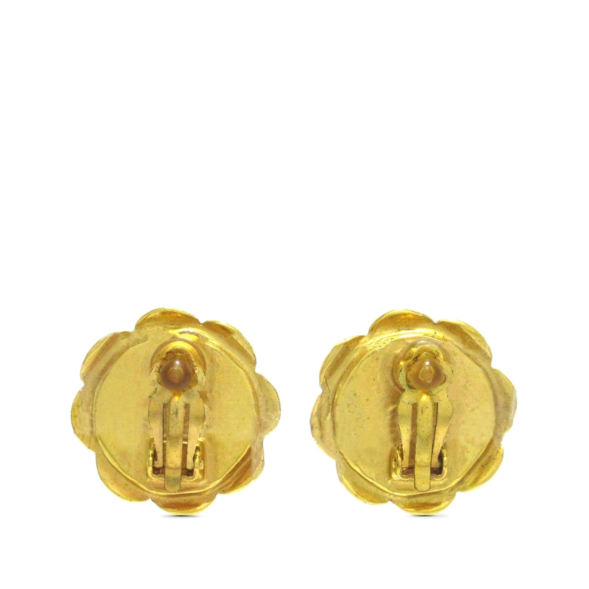 Chanel CC Flower Clip on Earrings (SHG-ZWq8Zh)