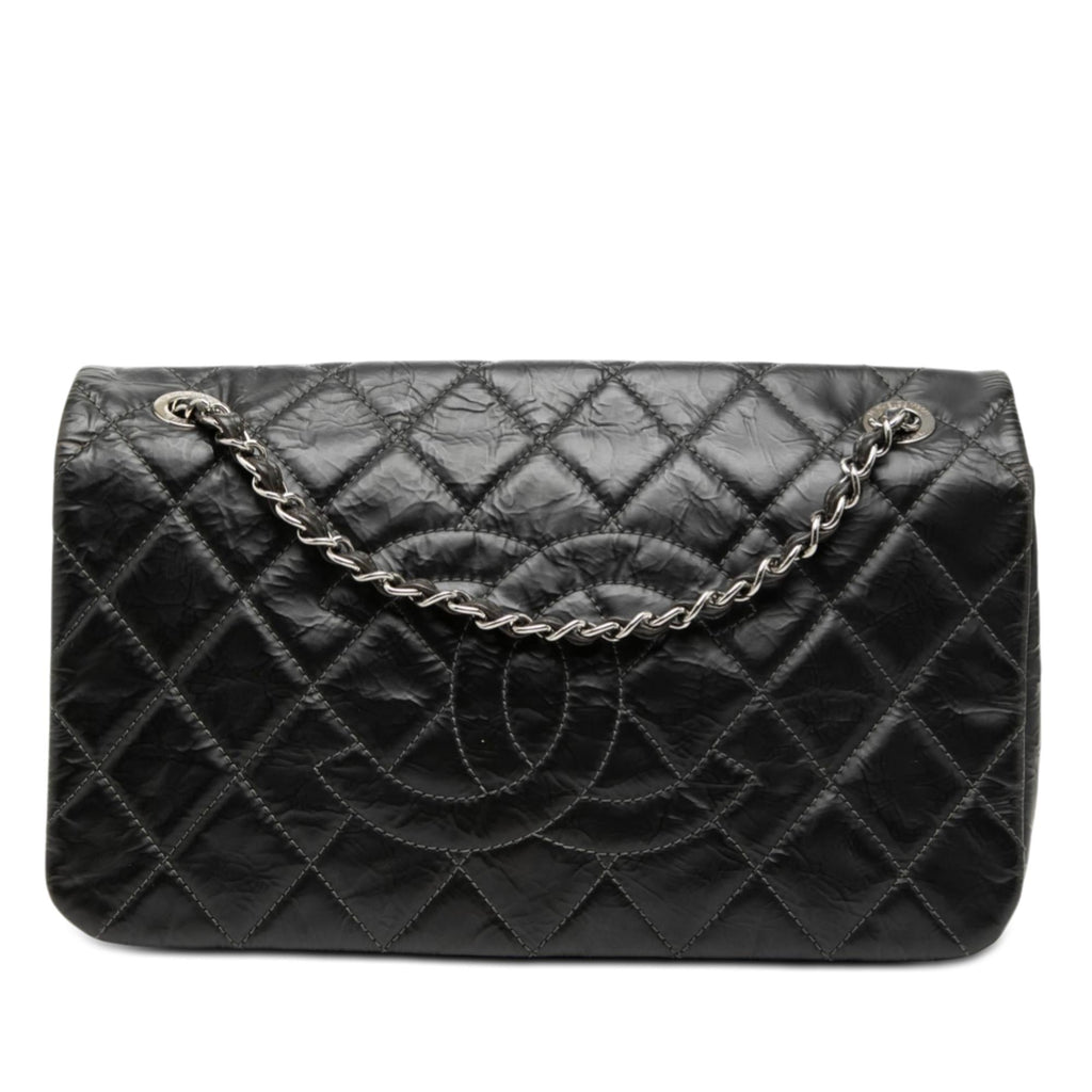 Chanel CC Glazed Quilted Calfskin Single Flap