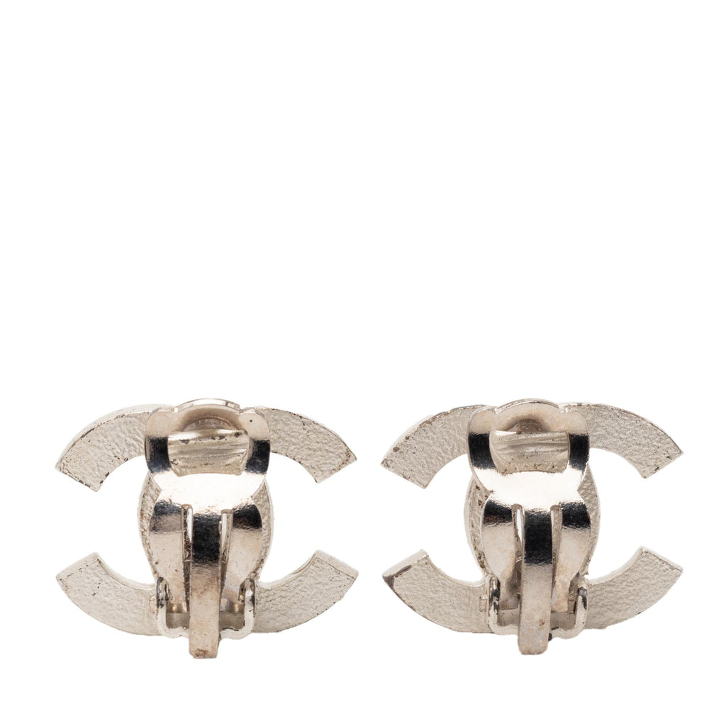 Chanel CC Gold Plated Pearl Stud Clip On Earrings
