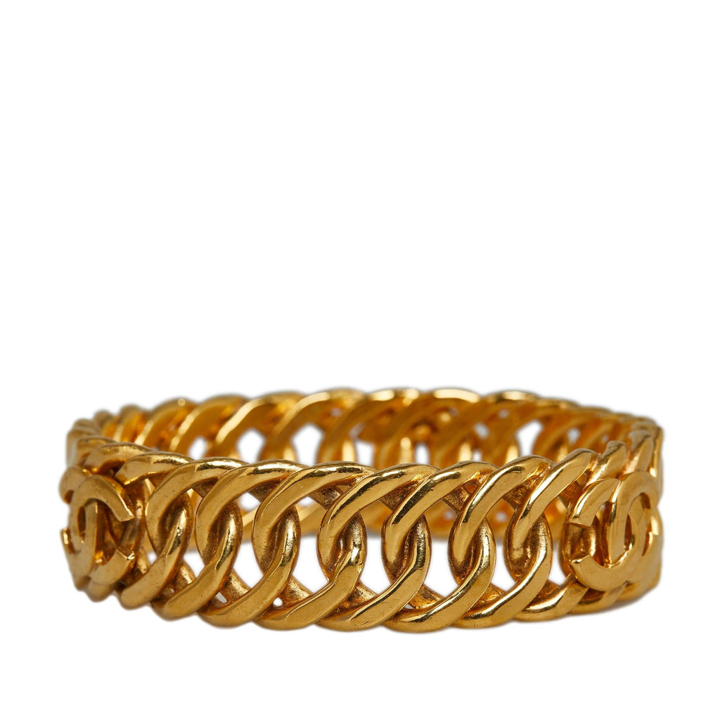 Chanel CC Gold-Tone Bangle (SHG-04KbRw)