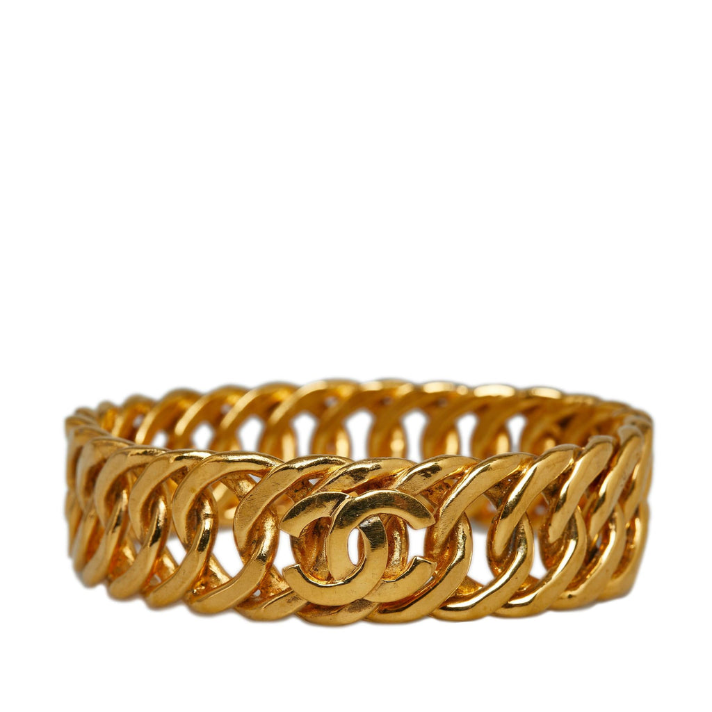 Chanel CC Gold-Tone Bangle (SHG-04KbRw)