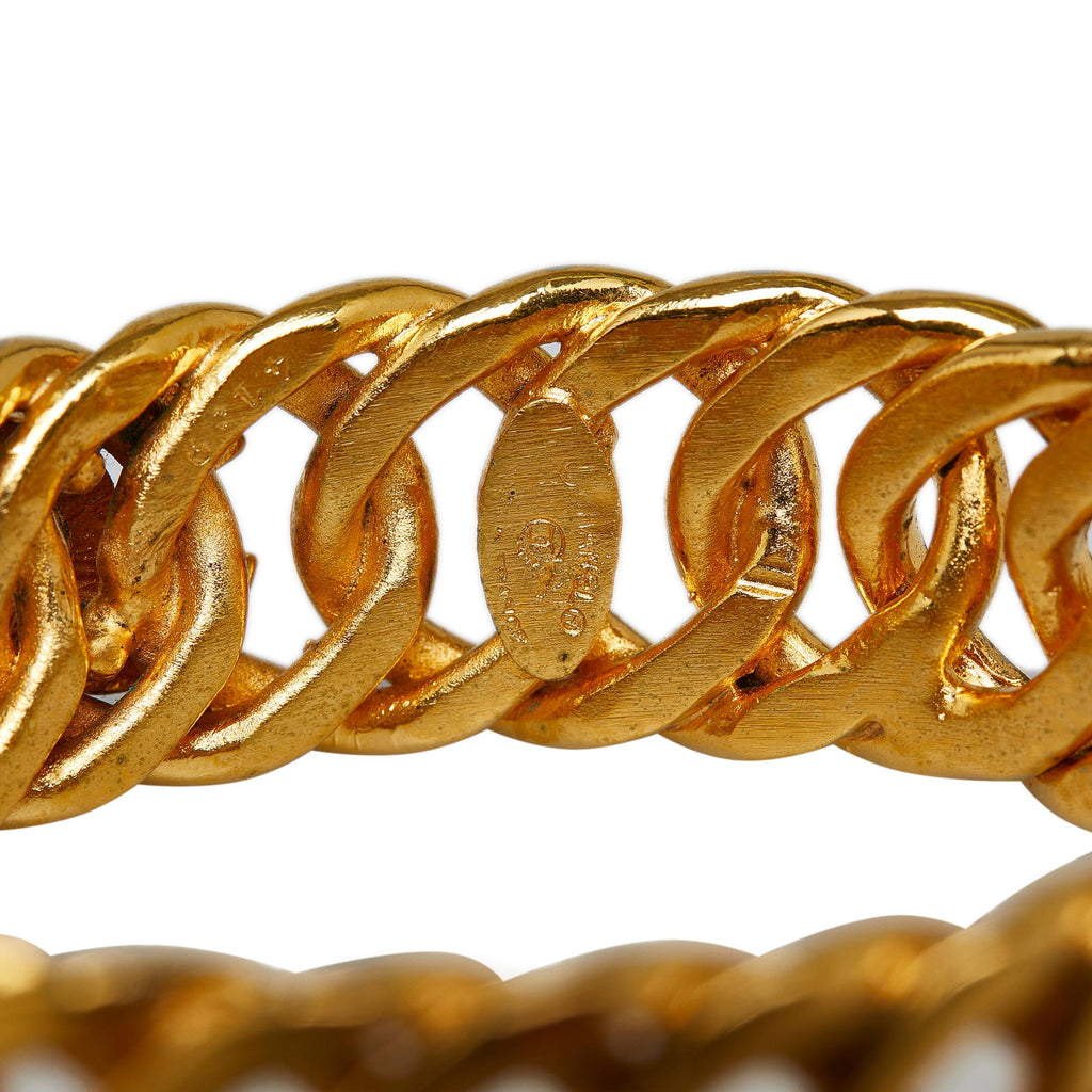 Chanel CC Gold-Tone Bangle (SHG-04KbRw)