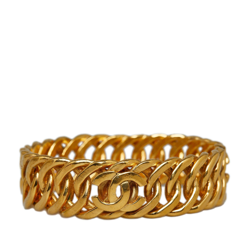 Chanel CC Gold-Tone Bangle (SHG-04KbRw)
