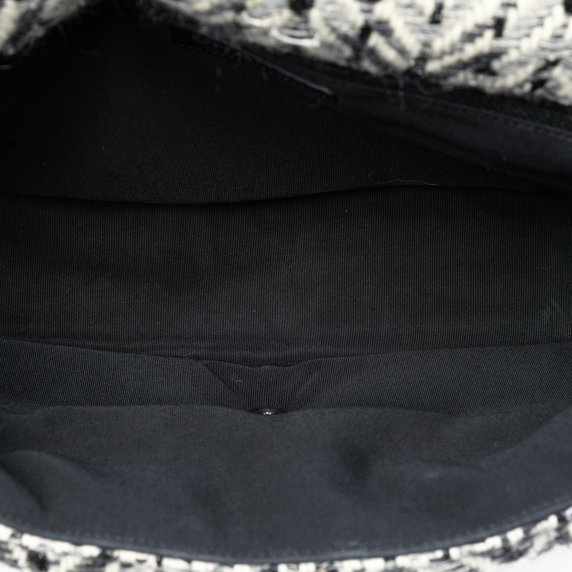 Chanel CC Herringbone Tweed Flap