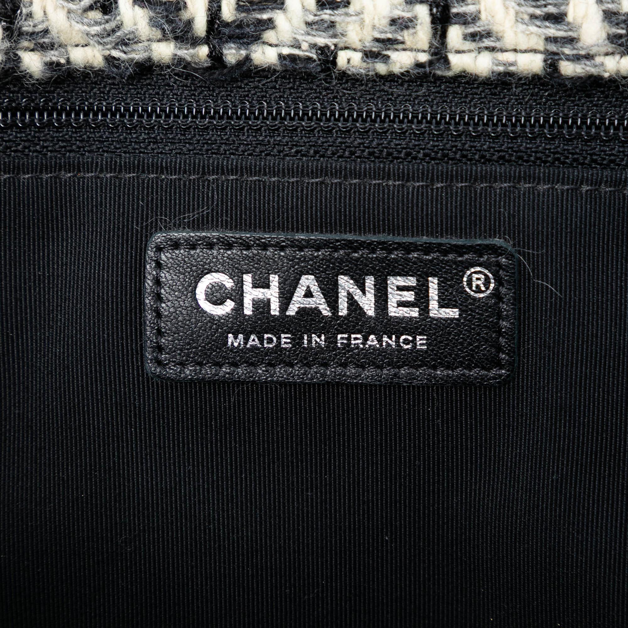 Chanel CC Herringbone Tweed Flap