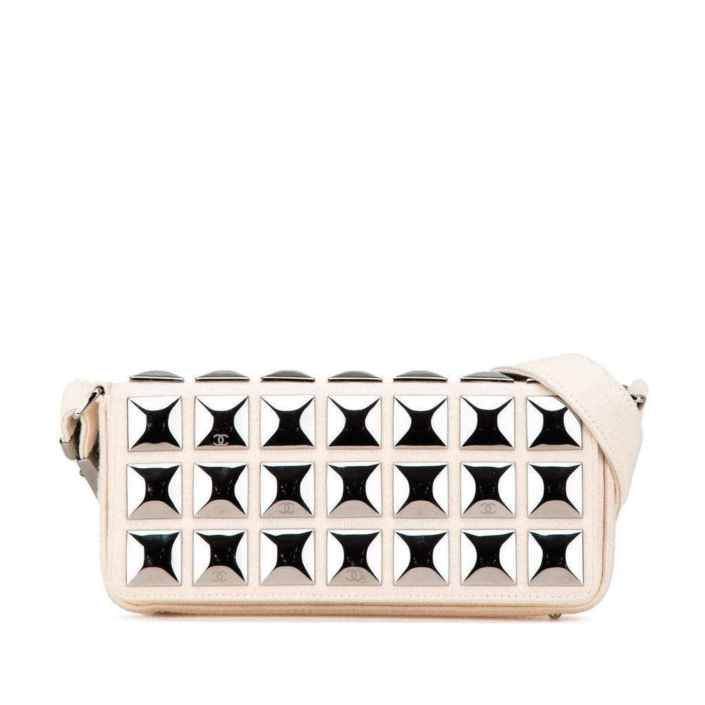 Chanel CC Jersey Pyramid Stud Flap