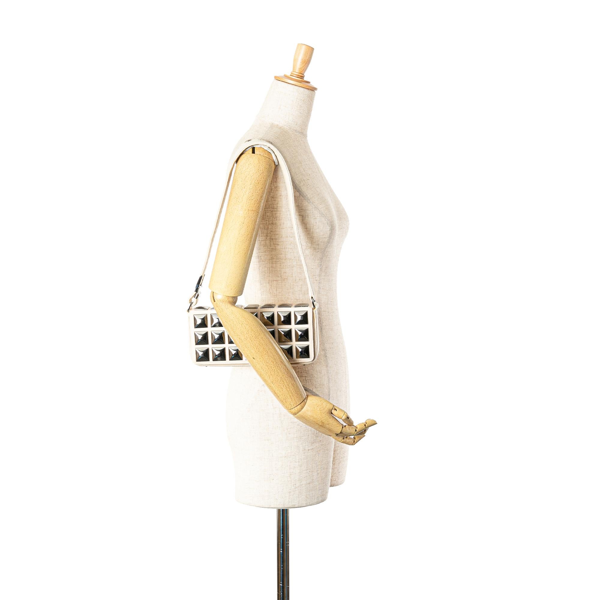 Chanel CC Jersey Pyramid Stud Flap