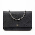 Chanel CC Lace Overlay Goatskin Wallet On Chain