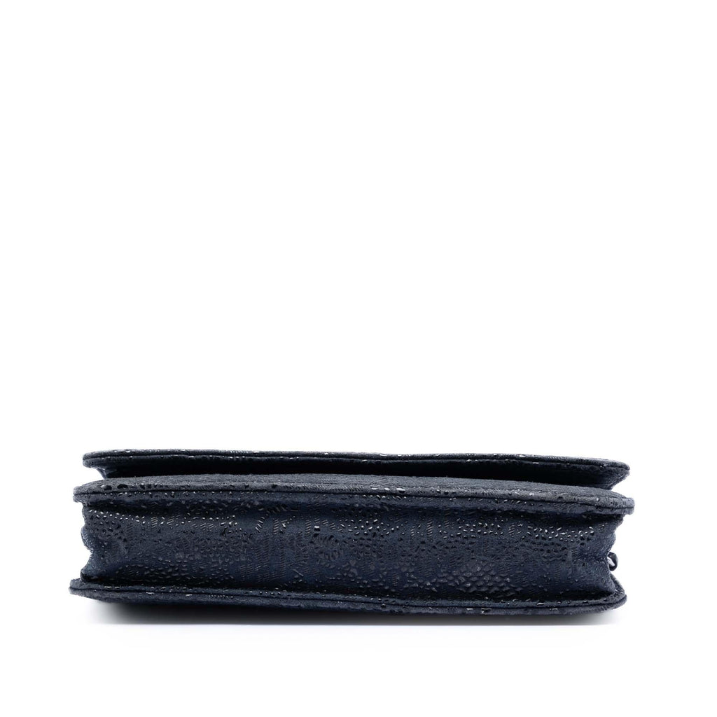 Chanel CC Lace Overlay Goatskin Wallet On Chain