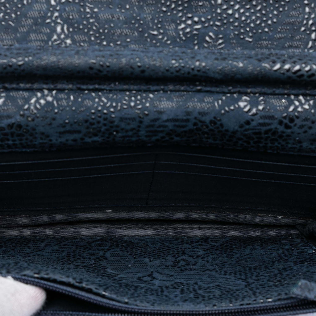 Chanel CC Lace Overlay Goatskin Wallet On Chain