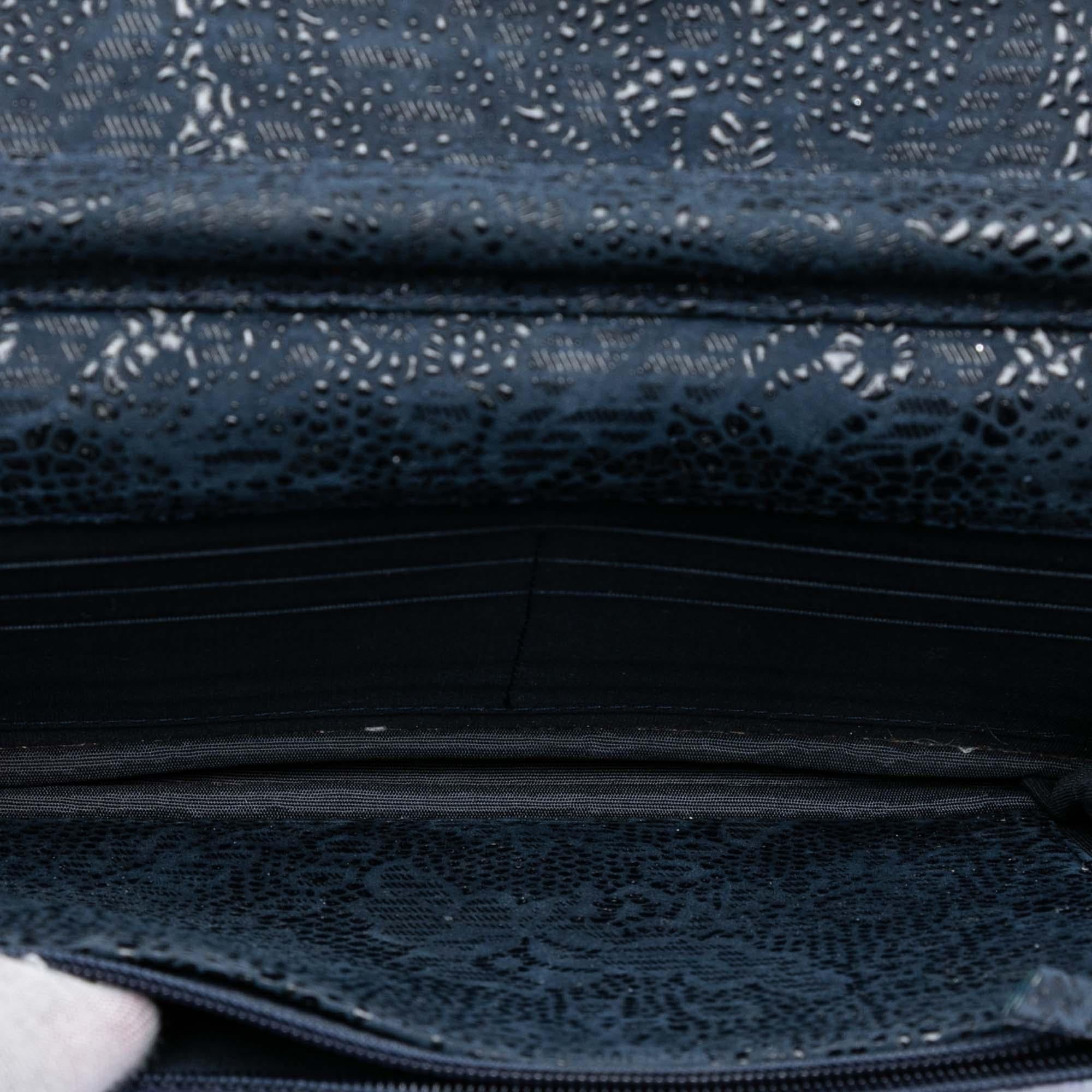 Chanel CC Lace Overlay Goatskin Wallet On Chain