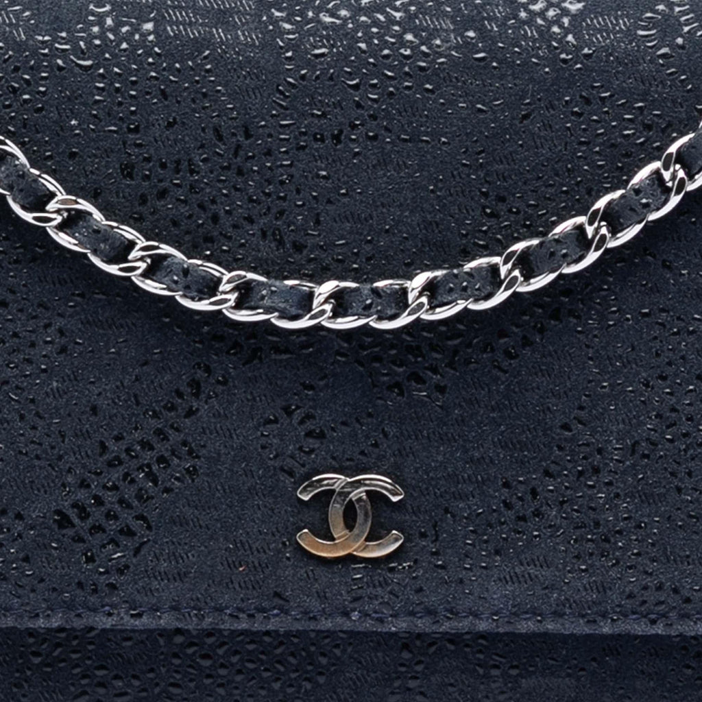 Chanel CC Lace Overlay Goatskin Wallet On Chain