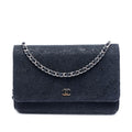 Chanel CC Lace Overlay Goatskin Wallet On Chain