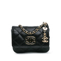 Chanel CC Lambskin Card Holder On Chain (SHG-OR7dwk)