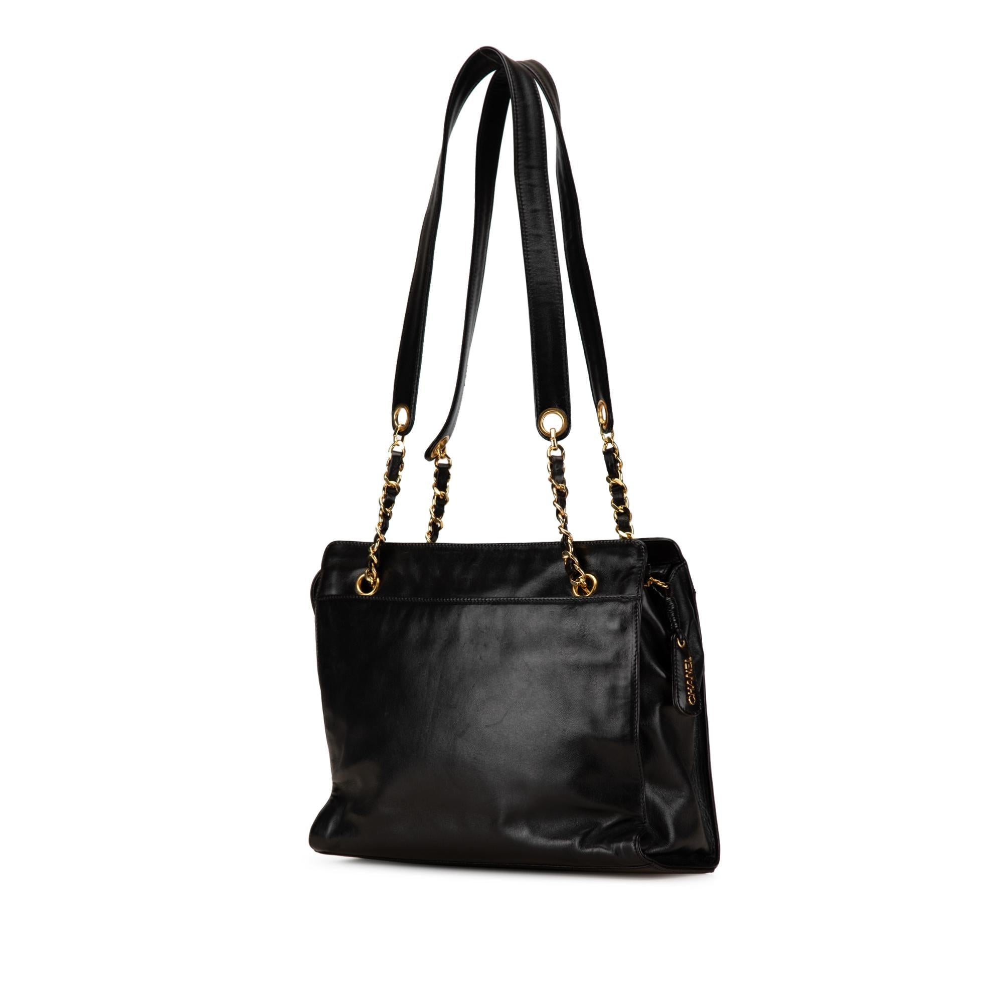 Chanel CC Lambskin Chain Tote (SHG-1z47sq)