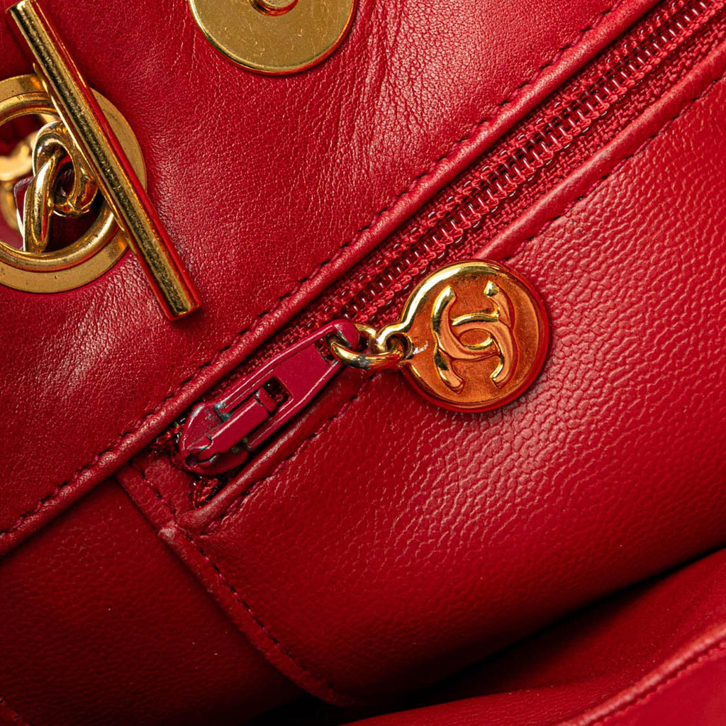 Chanel CC Lambskin Chain Tote