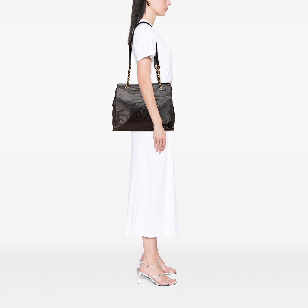 Chanel CC Lambskin Chain Tote