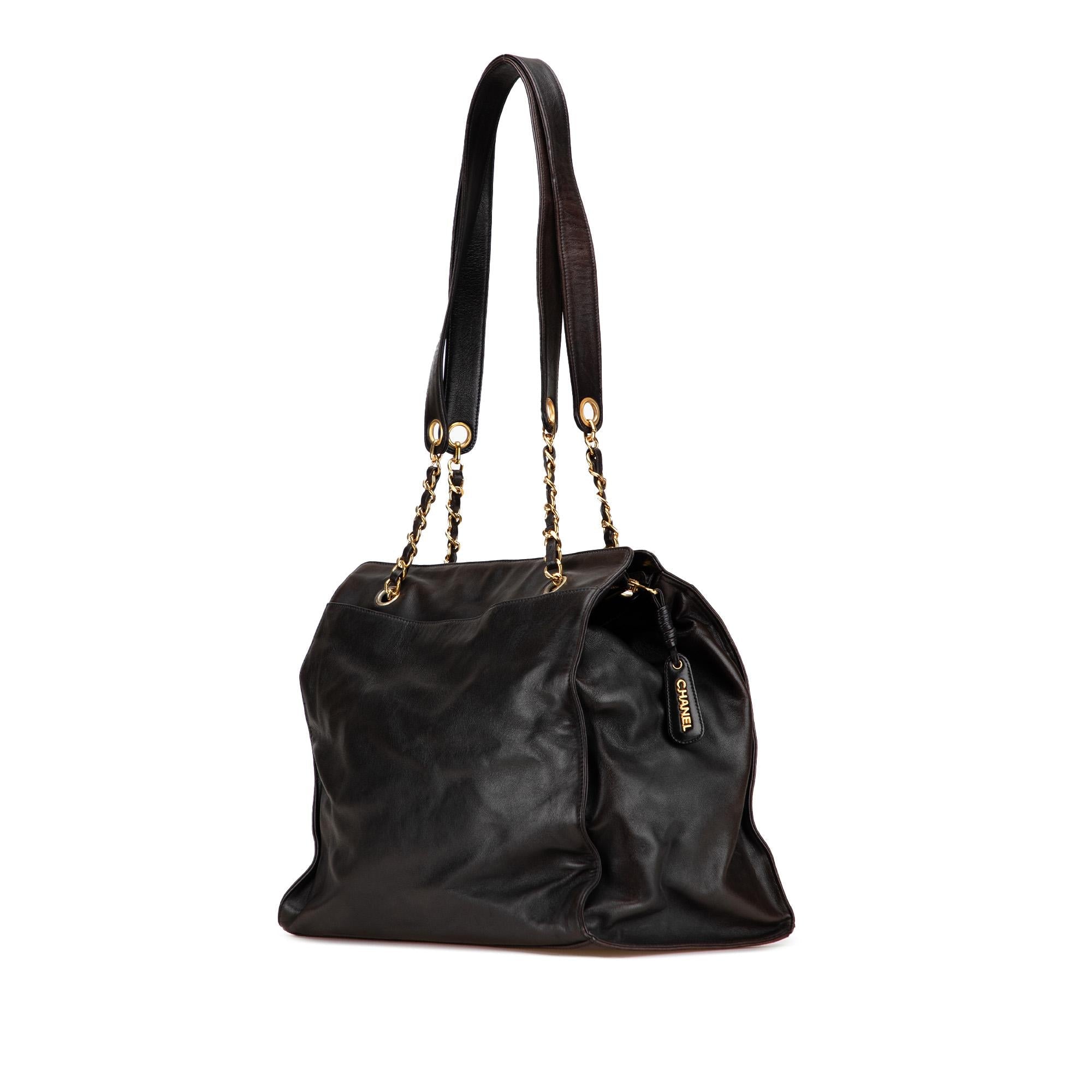 Chanel CC Lambskin Chain Tote