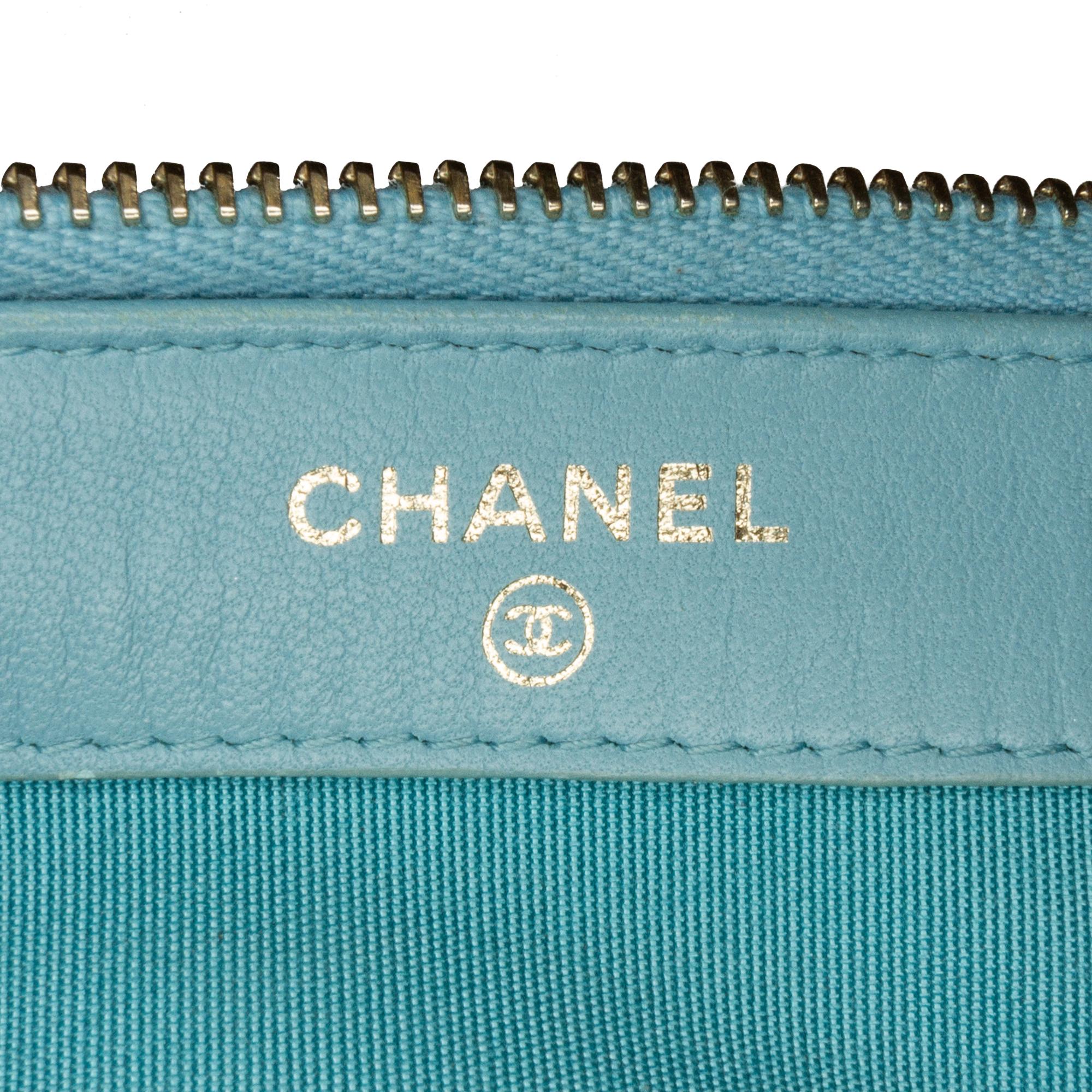 Chanel CC Lambskin Double Zip Wallet on Chain (SHG-UJP8RM)