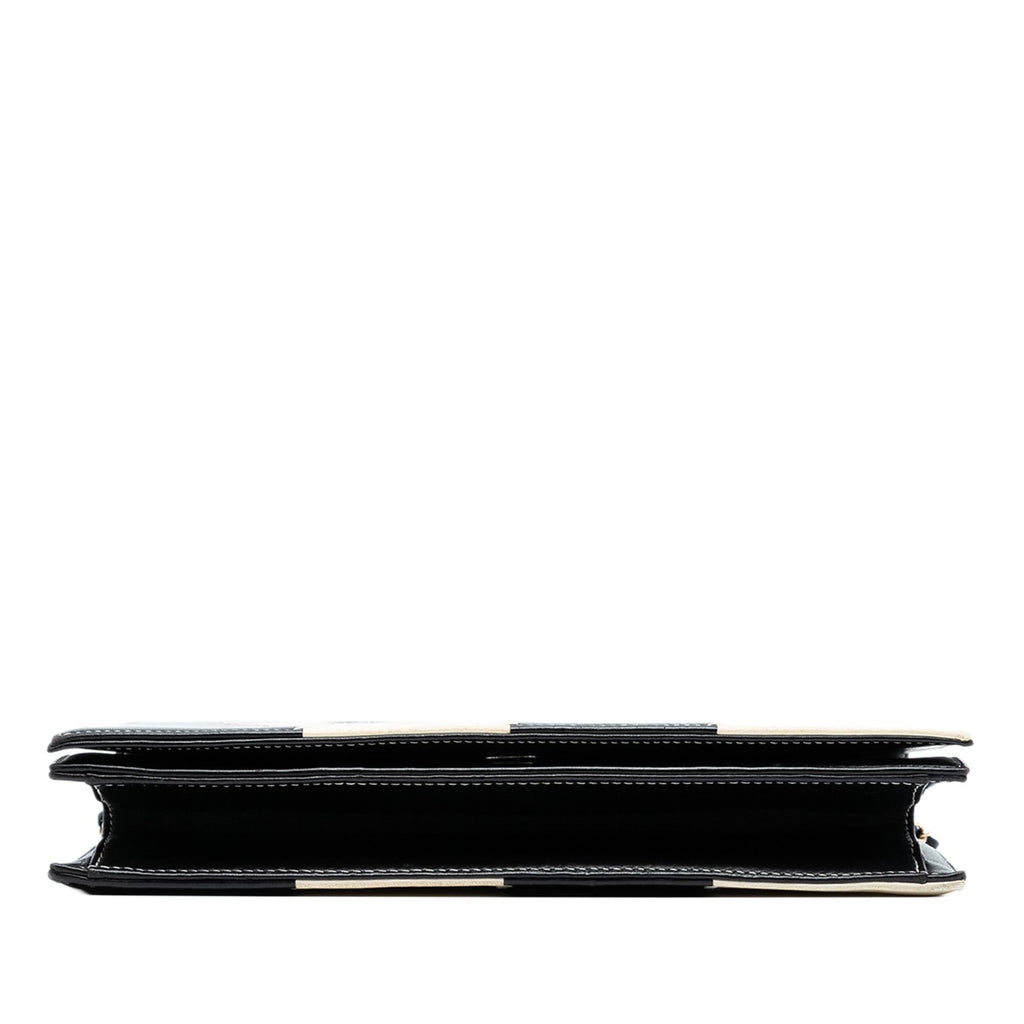 Chanel CC Lambskin Embroidered Clutch With Chain