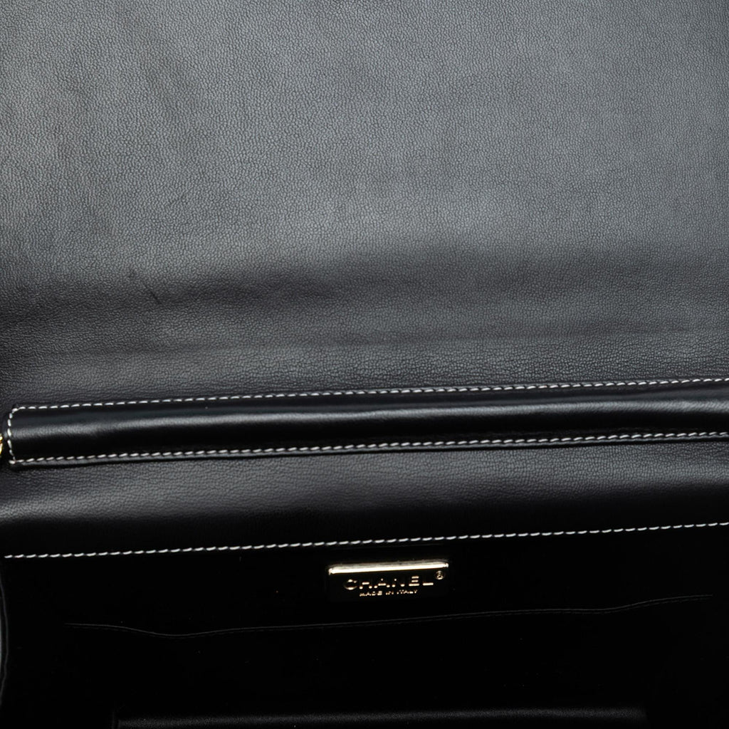 Chanel CC Lambskin Embroidered Clutch With Chain