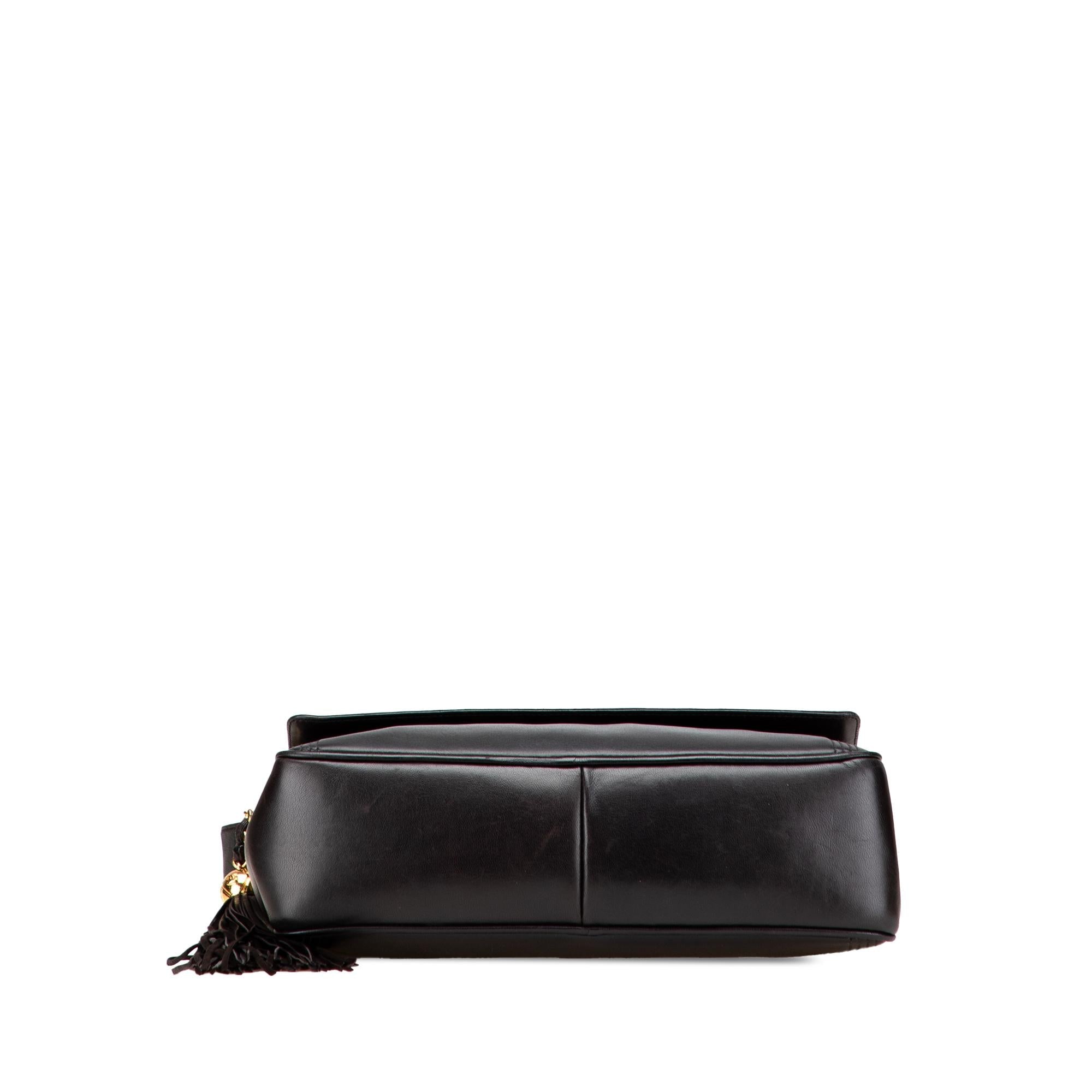 Chanel CC Lambskin Flap Tassel Crossbody