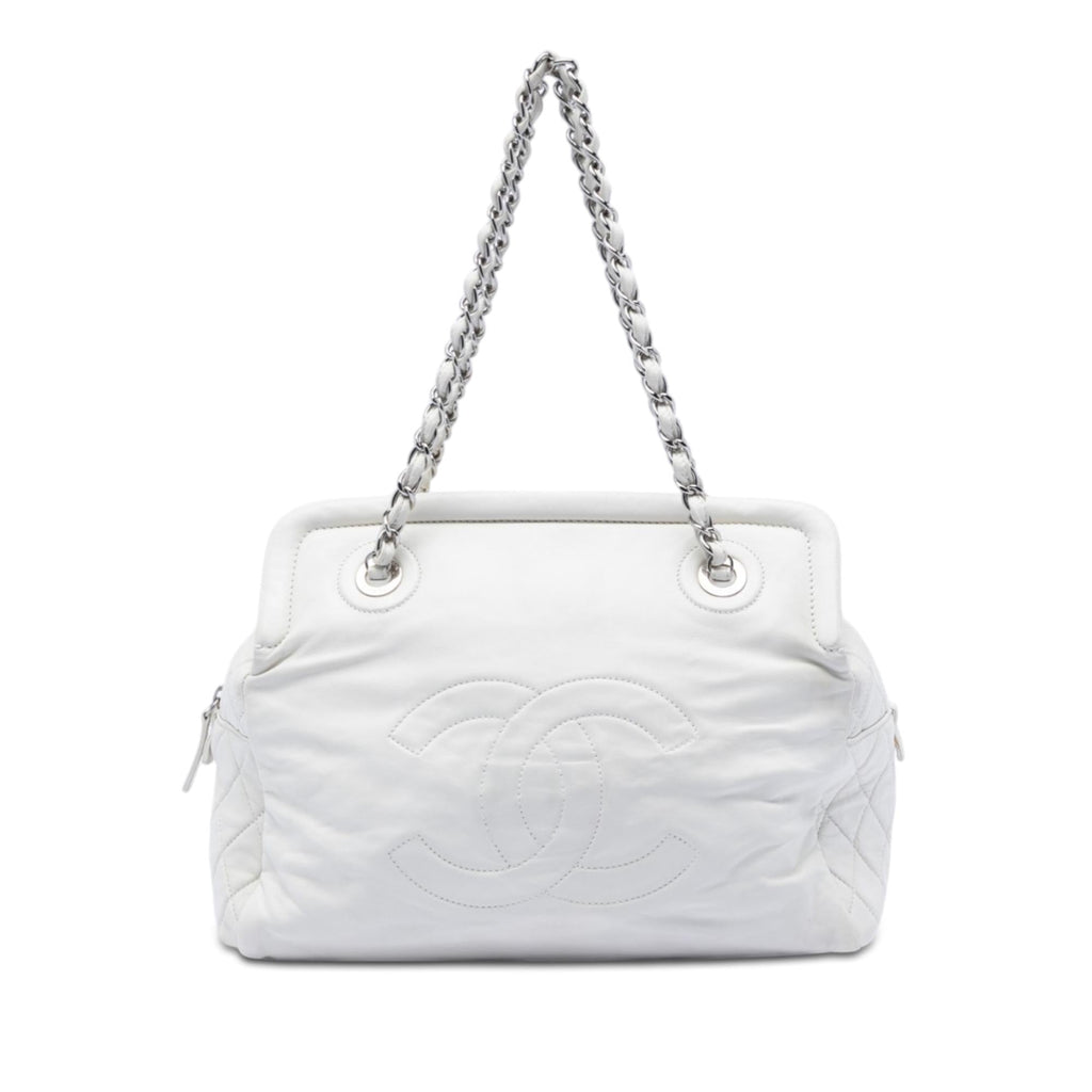 Chanel CC Lambskin Frame Tote